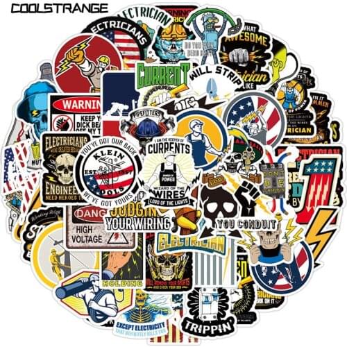 10/30/50Pcs Cartoon Image Waterproof Welding Workers Stickers Divination Sticker For Luggage Laptop Refrigerator Motorcycle Toy