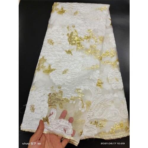 New Arrivals African Lace Fabric Embroidery French Mesh Lace Fabric Organza Laces For Wedding Party Dress Design OFN040