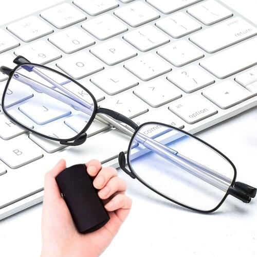 Anti Blue Light Computer Reading Glasses Men Women Folding Portable Magnifing Presbyopic black full frame Diopters +1.5 2.0 2.5