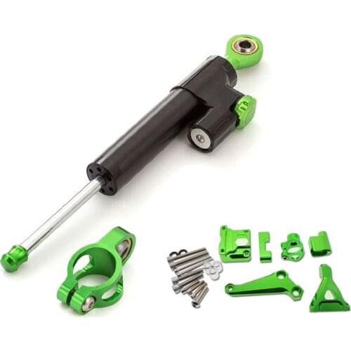 CNC Aluminum Motorcycle Whole set Steering Stabilizer Damper Mounting Bracket For Kawasaki Z300 Z250 2015-2016 Whole set