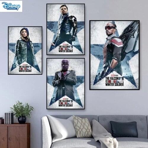 Marvel Superhero Hit American TV Series The Falcon and The Winter Soldier Canvas Painting Prints Art Poster Home Decor Kid Room
