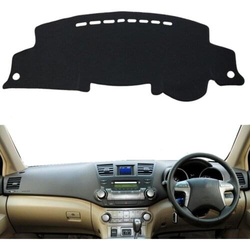 Car Dashboard Cover Mat Pad Dashmat Sun Shade Instrument Carpet Accessories For Toyota Highlander KLUGER 2008 2009-2012 2013 RHD