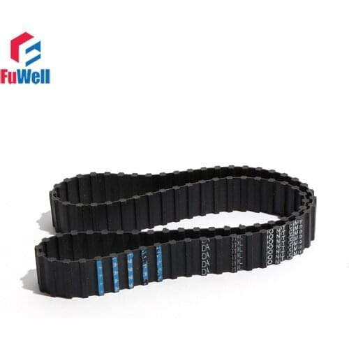 DL Timing Belt Double Teeth Black Rubber Gear Pulley Belt 12.7/20/25/38mm Belt Width 187DL/210DL/230DL/248DL Transmission Belt