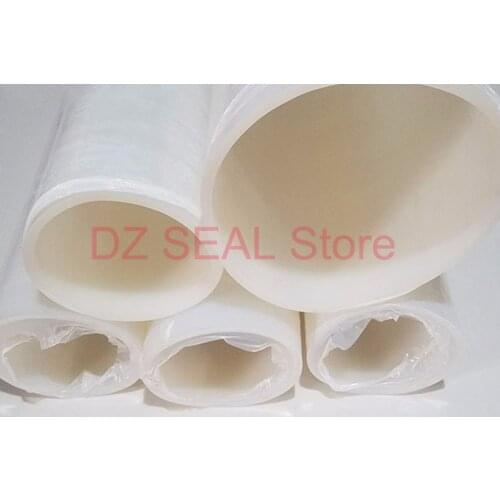 50 to 100mm x 2mm large-diameter high temperature resistance white silicone rubber tube soft rubber hose special size customized