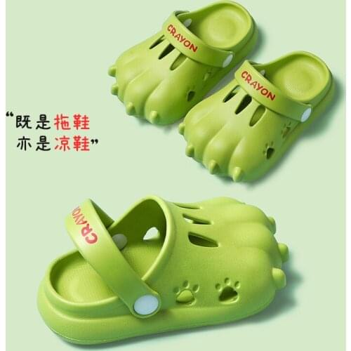 2021 Summer Boys Shoe Tiger Claw Home Children Slides Cartoons Breathable Slides For Kids Sandals Shower Non-Slip Kids Slippers