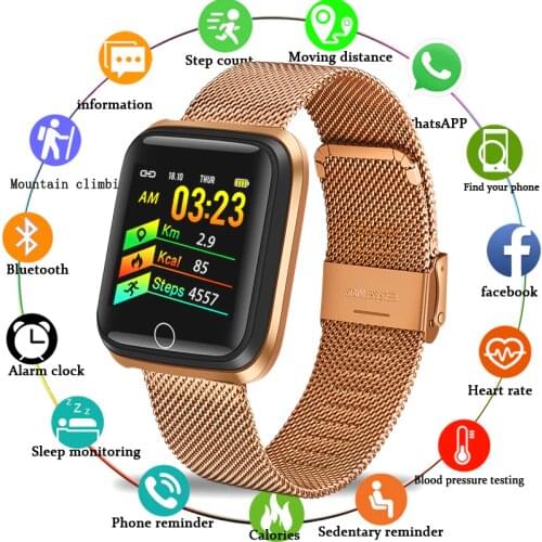 New Smart Watch Men women Heart Rate monitor Blood Pressure Tracker Fitness tracker Sport Waterproof Smartwatch For iPhone+box