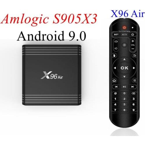 20pcs Android 9.0 8K TV Box X96 Air Amlogic S905X3 4GB 64GB Max 2.4G/5G Dual WiFi USB3.0 BT4.0 8K 4K H.265 UHD Media Player