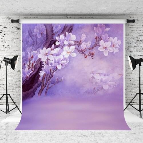 VinylBDS 10 Purple Flower Fotostudio Achtergrond Children Scenic Photography Backdrops Microfiber Backgrounds For Photo Studio