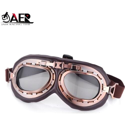 JAER Motorbike Motor Flying Vintage Motorcycle Scooter Goggles Biker Pilot Helmet Goggles ATV Cruiser Eyewear Glasses