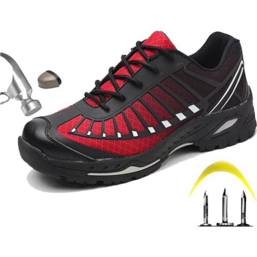 Safety Shoes Breathable With Steel Toe Cap Work Shoes Men Casual Protective Footwear Anti-piercing Sports Boots Shoes