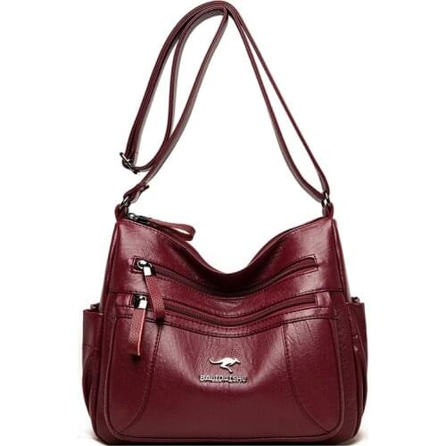 Women PU Leather Shoulder Bags Fashion Handbags Lady Crossbody Bag Designer Top-handle Bag