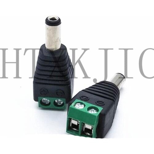 1Pair CCTV Cameras 2.1 x 5.5 5.5*2.1mm Male Female DC Power Plug Jack Adapter Connector Plug