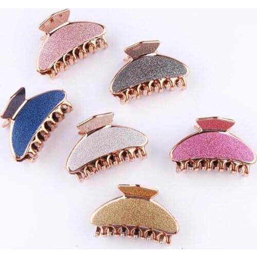 1Pcs Glitter Colorful Girls Hairpins Crab Hair Claw Clamp Women Barrettes Scrub Hair Clips Hairgrip Hair Accessories Headwear