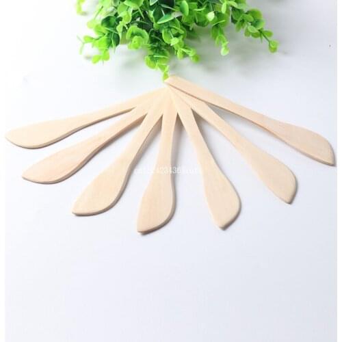 1000pcs Wooden Butter Knife Wood Tableware Mask Cream Cheese Guacamole Butter Knife Smudge Tool Wood Tableware