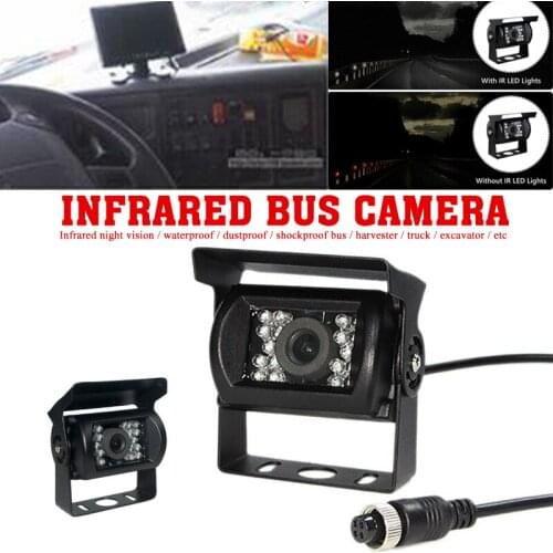 12-24V Truck Bus Rear View Camera 120 Degree Reversing Waterproof Camera Universal IR Night Vision Parking Camera Accessories