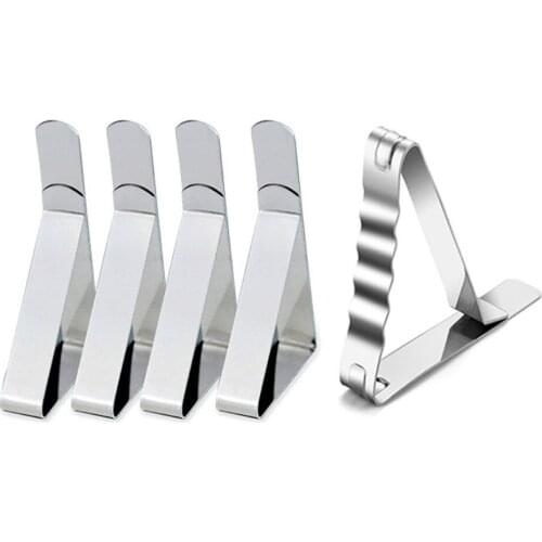 12pcs Stainless Steel Table Cloth Clip Cloth Clamps Picnic Wedding Party Table Cover Holder Tablecloth Stable Clips Supplies