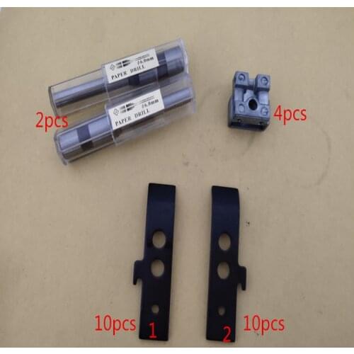 2pcs 6mm Drill bits 4pcs air plate clamp 00.580.4129 and 20pcs SM74 gripper M2.014.004 M2.014.011
