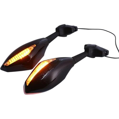 2PCS Motorcycle Rear View Side Mirror Turn Signal LED Indicator For Suzuki ATV