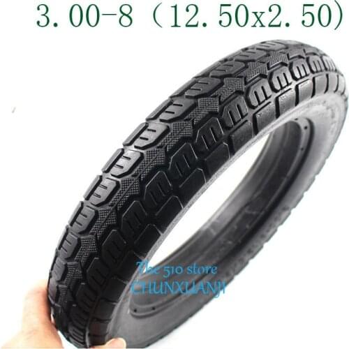 3.00-8 12.5X2.50 Non-inflatable Full-solid tire rubber tyre for electric vehicle Electric tricycle wheel