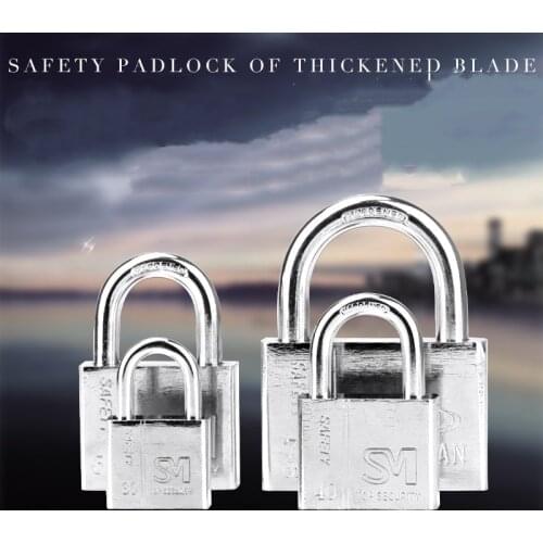 40mm Stainless Steel Security Padlock with 4 Keys Heavy Duty Silver Outdoor Door Gate Safety Shed Solid Lock