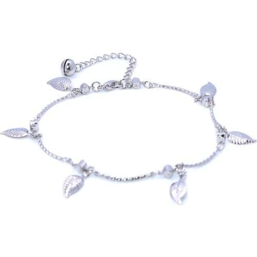 5pcs Foreign Trade Simple Beach Ladies Anklet Foot Accessories Metal Chain Trend Fashion Leaf Pattern Female Feet Bare Chain