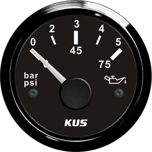 52mm Marine Oil Pressure Gauge Indicator For Engine Car Truck Generator Yacht Motor Boat Motorcycle Instrument Accessory 0-5bar