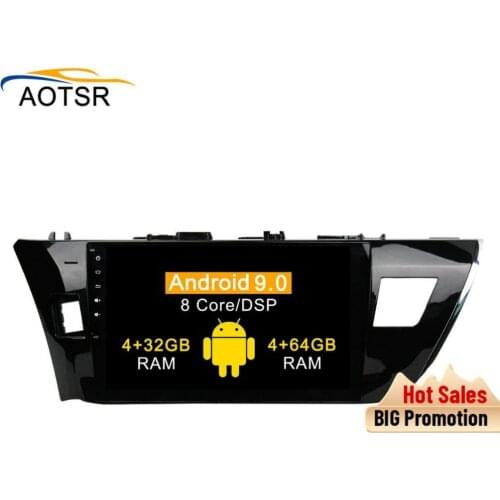 DSP 2 din Android 9.0 4+64 CAR DVD Radio Player For TOYOTA COROLLA 2014 2015 automotive gps Navigation stereo wifi map headunit