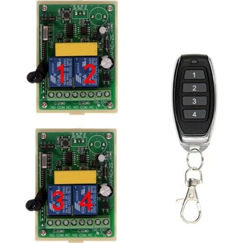 Wireless Remote Control AC220V Two-Way Controller Lamp Household Smart Ceiling Lamp Power Switch Normally Open Normally Closed