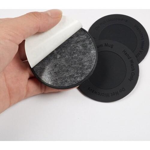 50mm Black Rubber Cup Sticker Stainless steel tumbler Protector Bottle bottom protective Cover Cup rubber coasters
