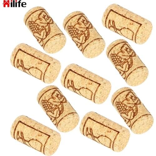 Gadgets Wine Stoppers Bar Tools Bottle Plug Straight Wood Corks Baware 10Pcs/set