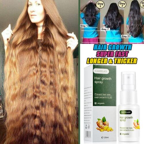 Fast Hair Growth Ginger Spray Stop Hair Loss Liquid For Treatment Thinning Hair Longer and Thicker Natural Hair Care Products