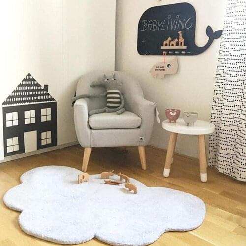 Crawling Mat Nordic Style Cloud Cotton Plush Mat Childrens Carpet Mat Game Pad Crawling Mat Room Decoration Carpet Cushion