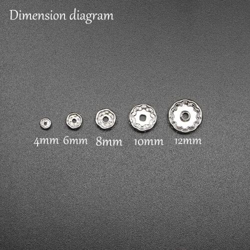 50pcs/lot 4 6 8 10mm Rhinestone Rondelle Round Loose Spacer Beads For Crystal Beads DIY Jewelry Making Accessories Wholesale