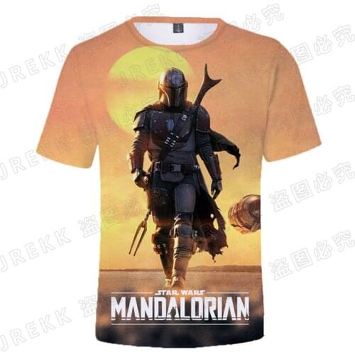 2021 Cool Star Wars The Mandalorian T Shirt Men Women Children Tee Shirt Summer Short Sleeve Baby Yoda 3D Printed T-shirt