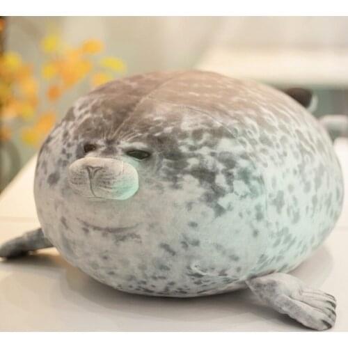 Chubby Blob Seal Pillow Plush Toy Sea Lion Stuffed Animal Gift for Kids Soft Stuffed Cotton Plush Animal Toy Cute Ocean Doll