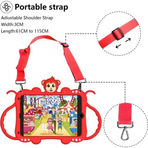 Kids Case Soft Silicon Child Lovely Stand Tablet Cover for Ipad Mini 1 2 3 4 7.9 Children Learnging Tablet non-toxic
