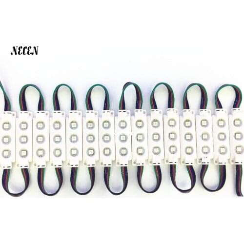 Necen 3leds/pc 20pcs/lot 12V led module Pixel lights 5050 SMD led Christmas lighting RGB waterproof