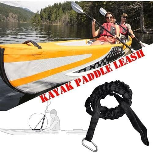 Nylon Kayak Rowing Boat Canoe Paddle Leash Durable Safety Rod Rope Fishing Rod Holder Accessory Strap Carabiner