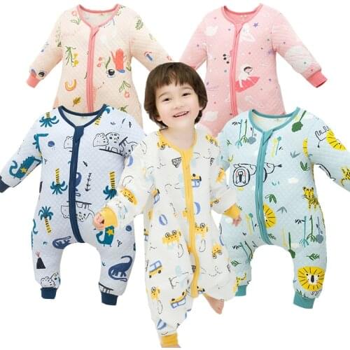 Baby Boys Girls Winter Fleece Sleeping Bag Infant Swaddle Blanket Bear Modeling Pajamas Kids Bat-Style Wrapped Velcro Sleepsack