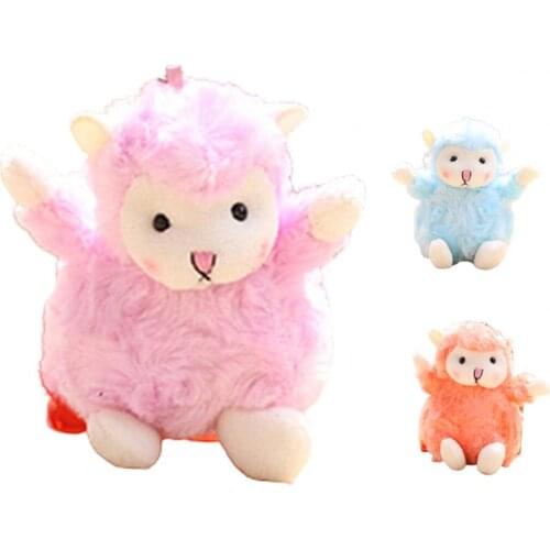 Solid Color Cartoon Sheep Doll Kids Gift Toy Key Chain Clothes Bag Decor Pendant