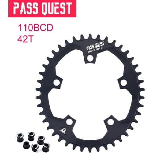 PASS QUEST Oval Narrow Wide Chainring 110BCD 5 paw Road Bike ChainWheel 42T 44T 46T 48T 50T 52T Crankset Tooth For 3550 APEX RED