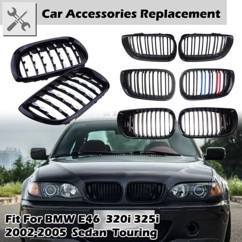 Front Bumper Kidney Grill Grille For BMW E46 4 Door 320i 325i 2002-2005,M Sport Style Car accessories Replacement Part