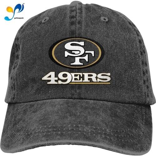 49ers Hat New Logo 2020 Football Hat Adjustable Black for San Francisco Fans