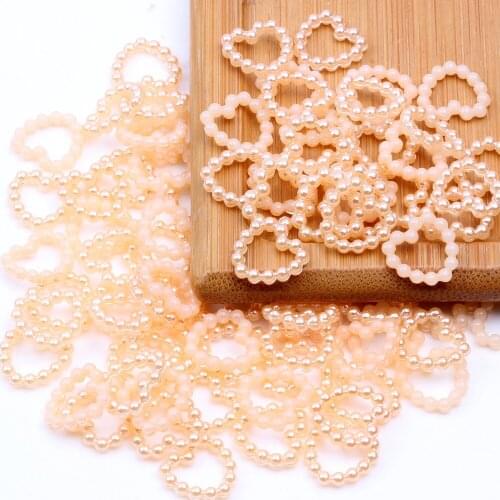 Heart Shape 11mm 10g About 100pcs Flatback Pearls Half Many Colors For Nail Art Cellphone Laptop DIY Jewelry Crafts Decoration