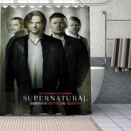 Waterproof Shower Curtain Can Be Customized TV Supernatural Bathroom Shower Bath Supplies Polyester Shower Curtain With Hooks