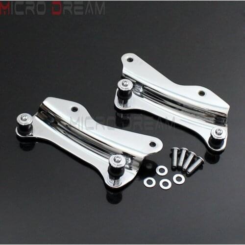 1 Set Detachable Backrest Mounting Hardware For Harley Touring Road King FLHR FLHX Street Glide Special FLHXS 2014-2016 Chrome