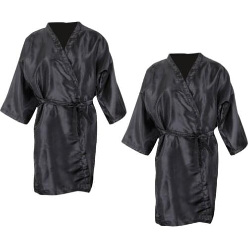 2 Pieces Waterproof Anti-static Polyester Professional Salon Gowm Robe Hair Cutting Cape Barber Hairdressing Cap