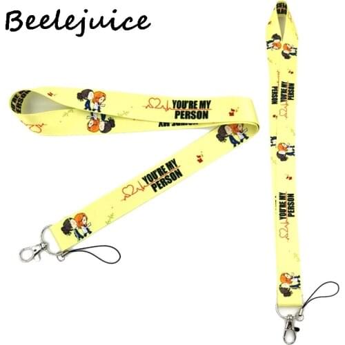 24pcs Greys Anatomy Neck Strap Lanyard keychain Phone Strap ID Badge Holder Rope Key Chain Keyrings Gift Webbings Ribbons