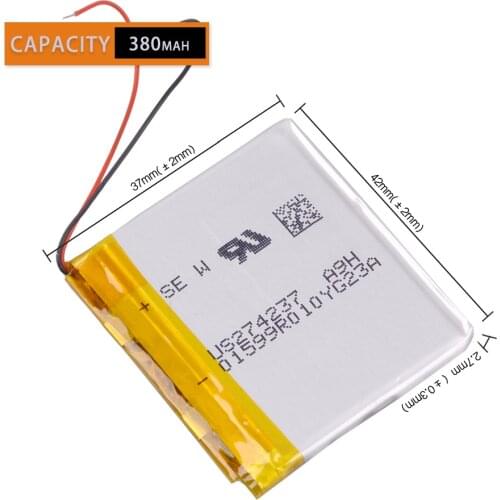3.7V 380mAh Li- Polymer Battery For SONY NWZ-E345 MWZ-E373 MWZ-E383 A864 A865 LIS1425HNPC 274237 SRS-BTV5