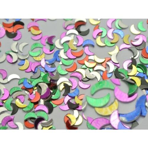 50Gram Mixed Color Metallic Moon Sequins Loose Tiny 5mm Nail Art